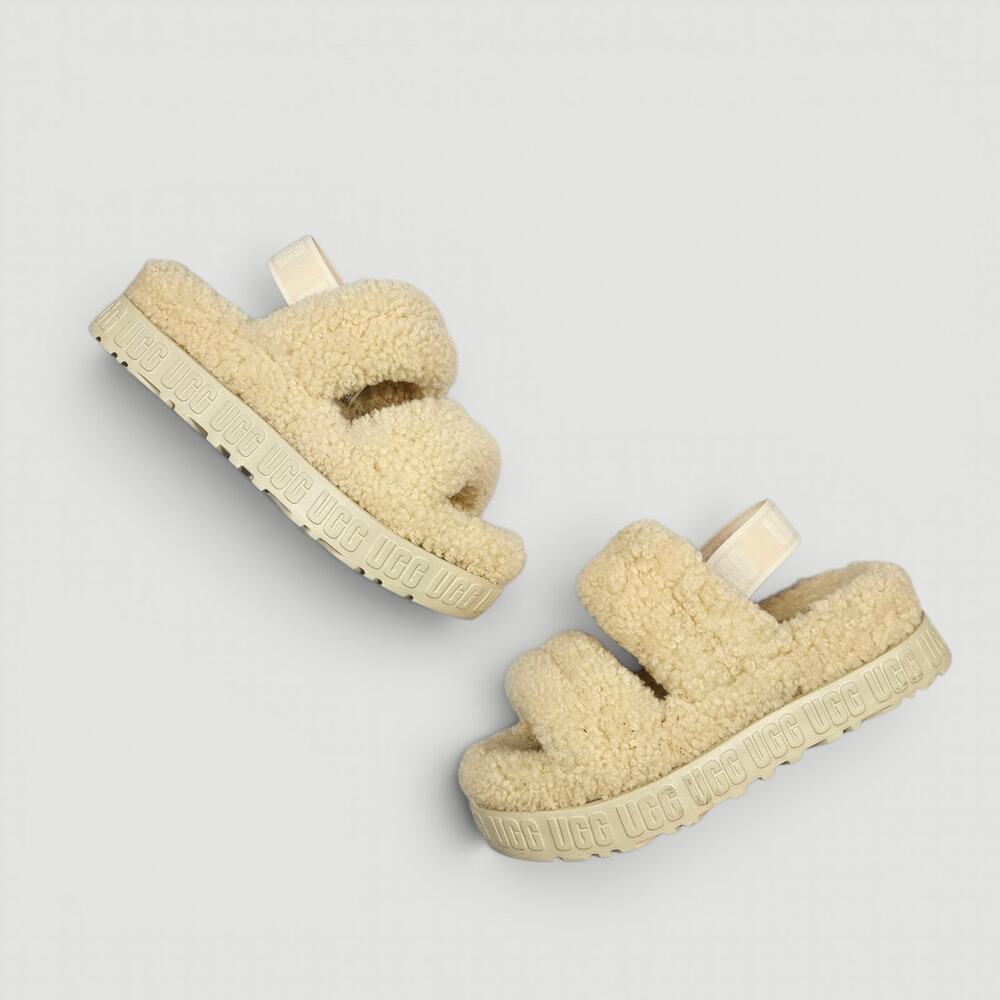 UGG Women's Oh Fluffita Slippers Natural Colorway - Size 7